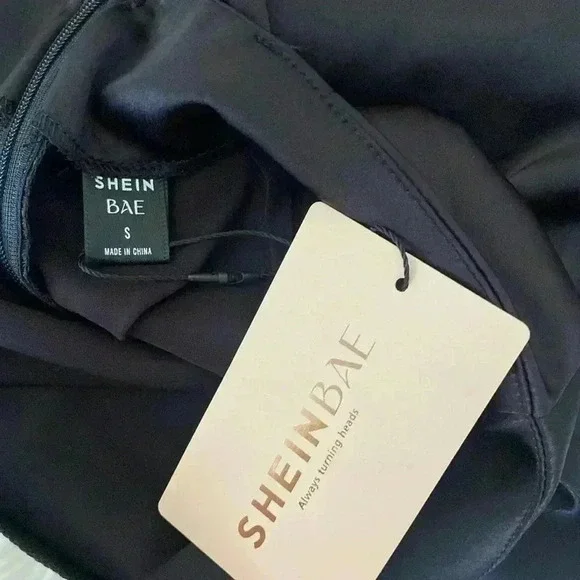 ❤️‍🔥SHEIN black silk dress NWT ❤️‍🔥 - Picture 2 of 3